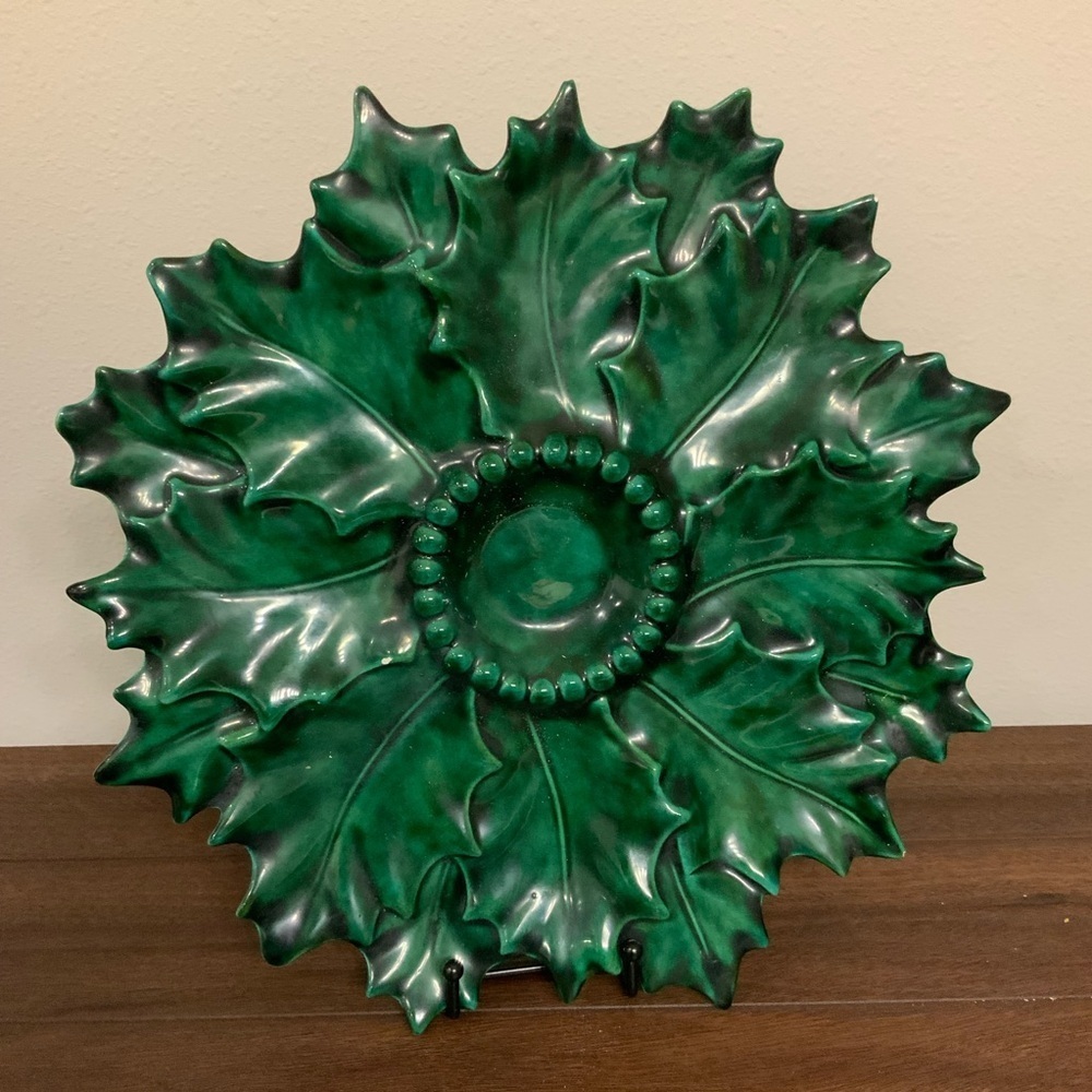 Jamar Mallory Ceramic Studio Vintage Holly Relish Dish Serving Platter